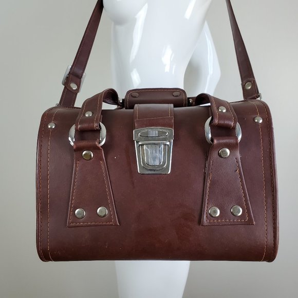 Vintage Handbags - Vintage Brown Camera Case